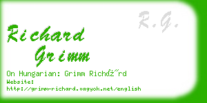 richard grimm business card